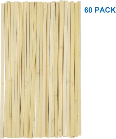 120 قطعة من أعواد الخيزران الطبيعية القوية مقاس 11.8 بوصة، أعواد حرفية خشبية، أعواد طويلة جدًا، شرائط خشبية للمشروعات اليدوية، عرض 3/8 بوصة in Kuwait