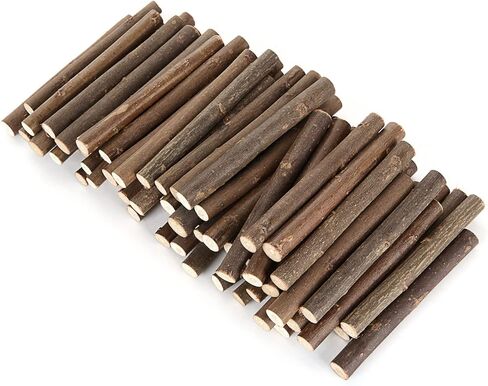 CertBuy 120 Pack Wood Log Sticks 10 CM / 4 Inch, 0.8-1.2 CM in Diameter Twigs for Crafts, Craft Twigs Branch Willow for DIY Crafts, School Projects, Festival Decoration in Kuwait