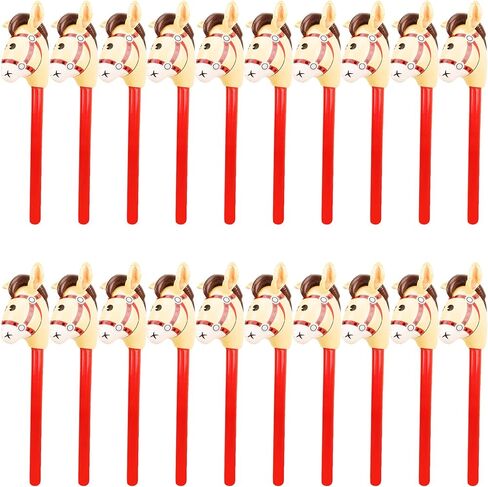 20 Pack Inflatable Stick Horse Inflatable Cowgirl Stick Inflatable Horse Head Stick for Festival Cowboy Themed Party Decoration Supplies in Saudi Arabia