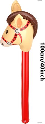 20 Pack Inflatable Stick Horse Inflatable Cowgirl Stick Inflatable Horse Head Stick for Festival Cowboy Themed Party Decoration Supplies in Saudi Arabia