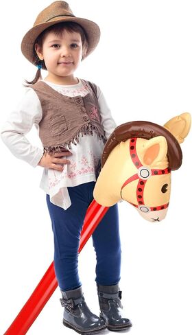 20 Pack Inflatable Stick Horse Inflatable Cowgirl Stick Inflatable Horse Head Stick for Festival Cowboy Themed Party Decoration Supplies in Saudi Arabia