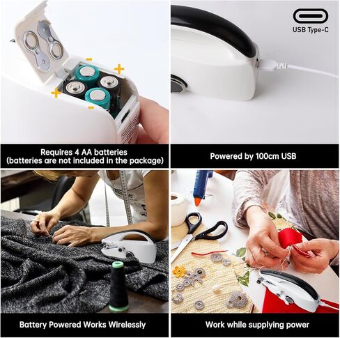 مجموعة ماكينة خياطة صغيرة، آلات خياطة صغيرة محمولة باليد للمبتدئين والخياطة السريعة للمنزل DIY المصنوعة يدويًا in Kuwait