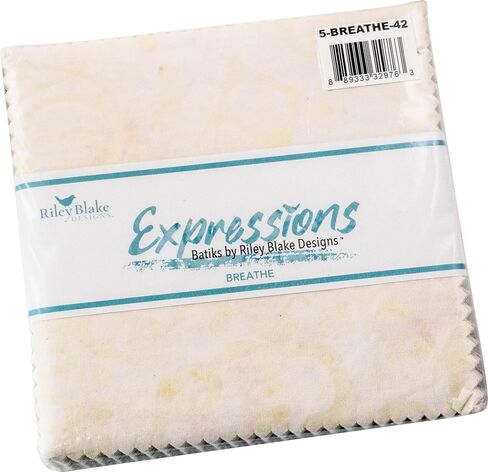 Batiks Expressions Breathe 5" Stacker 42 5-inch Squares Charm Pack Riley Blake Designs 5-BREATHE-42 in Saudi Arabia