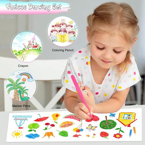 علامات معطرة بالفواكه للأطفال، 57 قطعة من مقلمة يونيكورن هدايا يونيكورن للفتيات بعمر 4 5 6 7 8 9+، هدايا عيد الميلاد للفتيات 4-6-8-12 مجموعة أقلام تلوين فنية مجموعة رسم لوازم in Kuwait