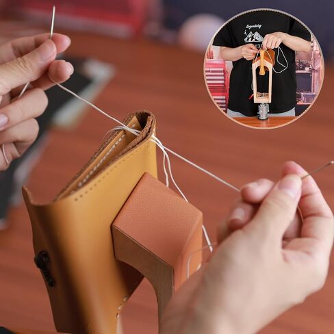 Stitching Pony 360 Rotation Leather Stitching Pony Clamp with Large Eye Sewing Needles,Scissors and Nail Files for DIY Leather Hand Stitching in Kuwait