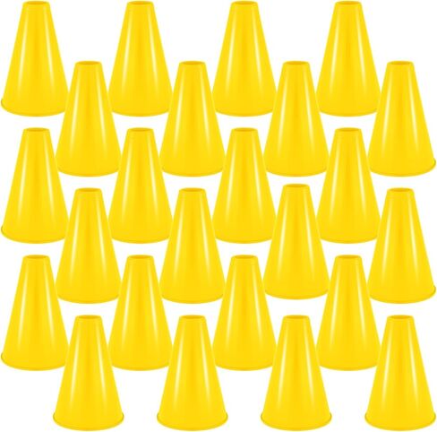 DEEKIN 24 جهاز كمبيوتر شخصى من البلاستيك الصغير مكبر الصوت الأصفر يهتف مكبر الصوت المرح ألعاب صانع الضوضاء للرياضة DIY ديكورات الألعاب مطابقة لوازم الأنشطة الخارجية ملحقات الحفلات المفضلة in Kuwait