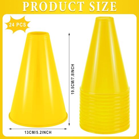 DEEKIN 24 جهاز كمبيوتر شخصى من البلاستيك الصغير مكبر الصوت الأصفر يهتف مكبر الصوت المرح ألعاب صانع الضوضاء للرياضة DIY ديكورات الألعاب مطابقة لوازم الأنشطة الخارجية ملحقات الحفلات المفضلة in Kuwait