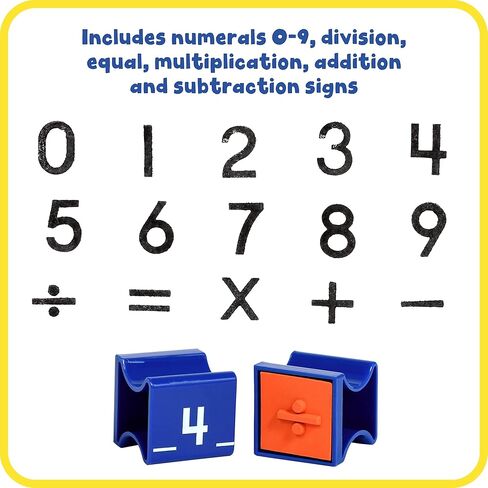 READY 2 LEARN Number and Sign Stamps - Small - Set of 15 - Rubber Math Stamps for Kids - Numbers 0-9 in Saudi Arabia