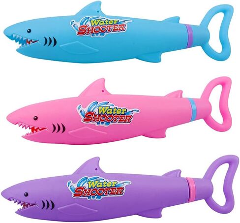 مسدسات المياه للأطفال الذين تتراوح أعمارهم بين 4-8 سنوات، حمام سباحة، 3 عبوات من ألعاب القرش، مسدسات رش المياه، نطاق 30 قدمًا، ألعاب صيفية خارجية للأطفال الصغار من عمر 2-4 سنوات in Kuwait