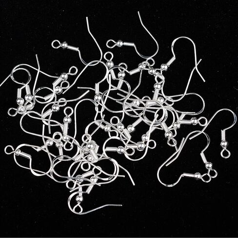 925 فضة حلقات خطاف هيبوالرجينيك سلك فرنسي السنانير خطاف الصيد أقراط النتائج مجوهرات أجزاء DIY بها بنفسك صنع 40 قطعة in Kuwait