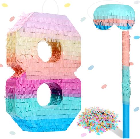 Jenaai 16 Inch Number Piñata Kids Birthday Party, Number 8 in Kuwait
