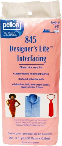 Pellon White 845 Designer's Lite Fusible Interfacing, 20" x 1 yd in Saudi Arabia