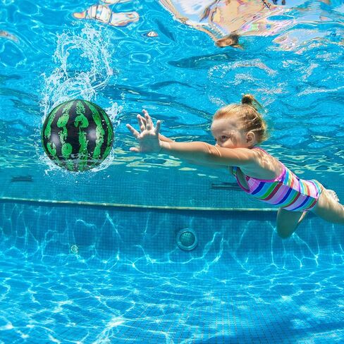 2 Pieces Swimming Pool Diving Balls, 9 Inch Underwater Pool Toy Ball with Hose Adapter, for Under Water Passing, Dribbling, Diving, Pool Game for Teen Adult(Basketball and Soccer Style) in Saudi Arabia