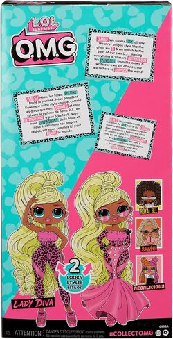 LOL Surprise OMG Lady Diva Fashion Doll with Multiple Surprises Including Transforming Fashions and Fabulous Accessories – Great Gift for Kids Ages 4+ in Saudi Arabia