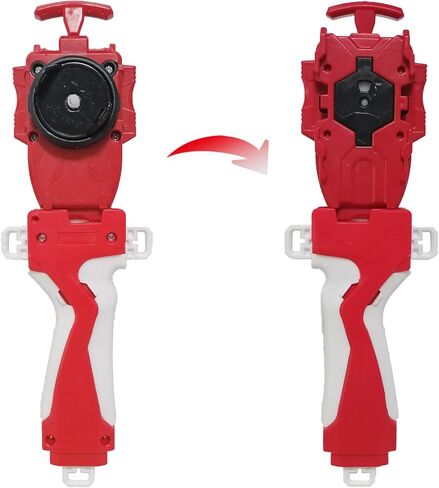 Speder Bey Gyro Blades Launcher and Grip Burst, Light Sparking Battling String Launcher Gyro Right Spin TopToys Accessories(Red) in Kuwait