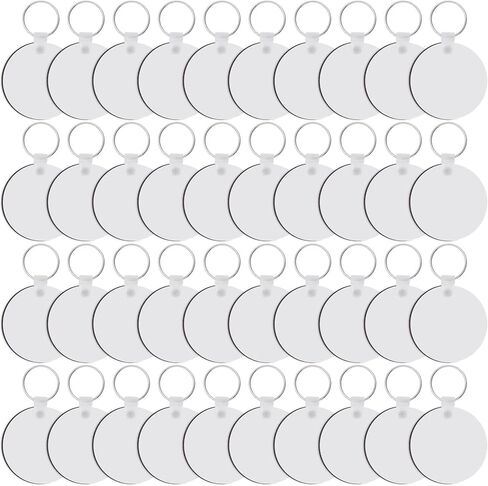 Duufin 120 Pcs Round Sublimation Keychain Blanks with Key Chain Ring in Kuwait