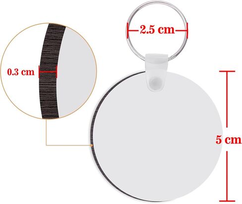 Duufin 120 Pcs Round Sublimation Keychain Blanks with Key Chain Ring in Kuwait