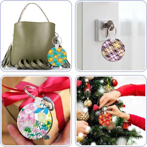 Duufin 120 Pcs Round Sublimation Keychain Blanks with Key Chain Ring in Kuwait