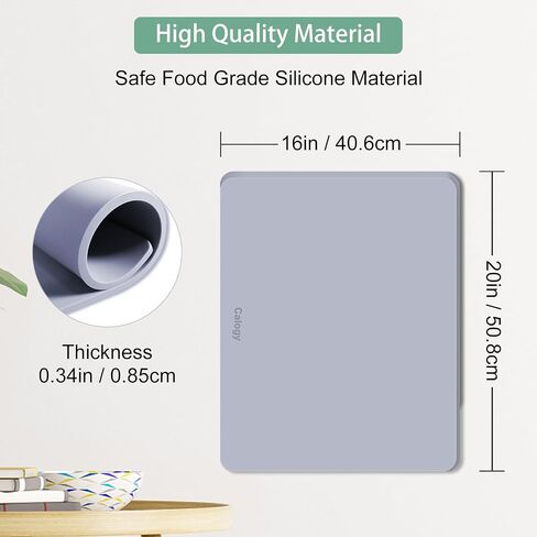 Calogy Heat Press Mat Silicone 15x15 inch, Heat Press Pad Resistant Fireproof 0.34in Thickness, Double Sided Easy Washable Mat for Vinyl Ironing Insulation Transfer Crafting Sublimation Projects in Kuwait