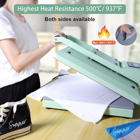 Calogy Heat Press Mat Silicone 15x15 inch, Heat Press Pad Resistant Fireproof 0.34in Thickness, Double Sided Easy Washable Mat for Vinyl Ironing Insulation Transfer Crafting Sublimation Projects in Kuwait