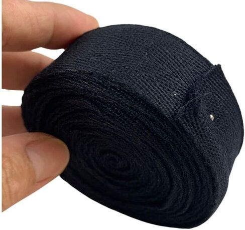 INDY DIY CRAFT 1" Inch x 5 Yards Black Cotton Fabric Twill Tape Herringbone Tape Bias Tape Cotton Strap Webbing Ribbon for Sewing Binding Drapery DIY Gift Wrapping Luggage Belt Strapping. in Kuwait