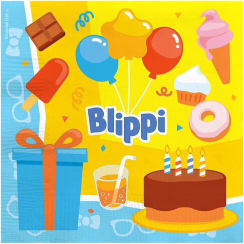 Treasures Gifted Officially Licensed Blippi Party Napkins - Pack of 48 Blippi Napkins - Blippi Party Supplies - Blippi Birthday Party Supplies - Blippi Decorations - Blippi Birthday Decorations in Saudi Arabia