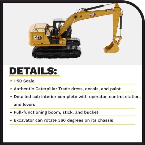 Diecast Masters 1:50 Caterpillar 320 Hydraulic Excavator | High Line Series Cat Trucks & Construction Equipment | 1:50 Scale Model Diecast Collectible | Diecast Masters Model 85569 in Saudi Arabia