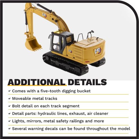 Diecast Masters 1:50 Caterpillar 320 Hydraulic Excavator | High Line Series Cat Trucks & Construction Equipment | 1:50 Scale Model Diecast Collectible | Diecast Masters Model 85569 in Saudi Arabia