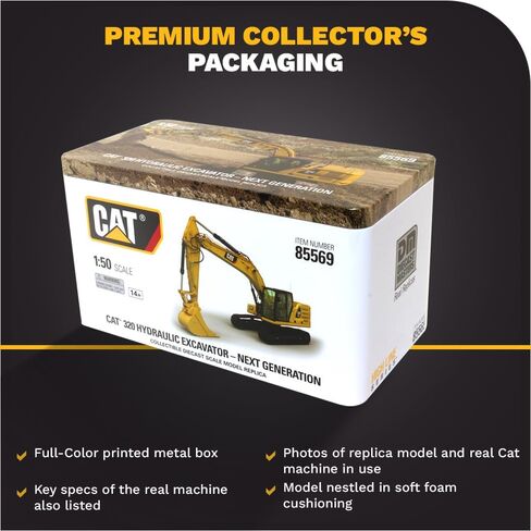 Diecast Masters 1:50 Caterpillar 320 Hydraulic Excavator | High Line Series Cat Trucks & Construction Equipment | 1:50 Scale Model Diecast Collectible | Diecast Masters Model 85569 in Saudi Arabia