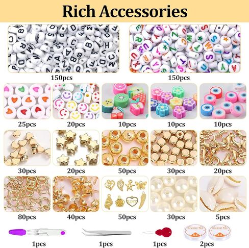مجموعة 34000 قطعة من الخرز الزجاجي 3 مم لصنع المجوهرات، 140 لونًا من الخرز الصغير مع خرز الحروف المعلقة وحلقات القفز للأساور وقلادة وحلقات القرط، DIY، الفن، الهدايا والحرف اليدوية in Kuwait