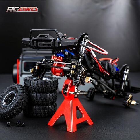 RCAWD TRX4M الصدمات 59 مللي متر نوع الزيت 9764 لصدمات أمامية وخلفية TRX4M 1/18 RC الزاحف ترقيات الجزء الأحمر in Saudi Arabia