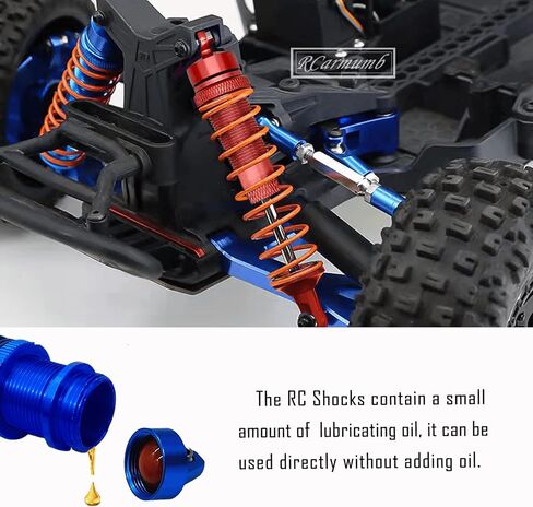 Rcarmumb RC Shocks & Shock Tower Upgrades Part for 1/10 Arrma Granite/Senton 3S BLX &Mega550,Alloy Front Rear Big Bore Shock & Shock Tower Hop-up,Navy Blue in Saudi Arabia
