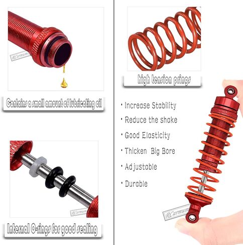 Rcarmumb RC Shocks & Shock Tower Upgrades Part for 1/10 Arrma Granite/Senton 3S BLX &Mega550,Alloy Front Rear Big Bore Shock & Shock Tower Hop-up,Navy Blue in Saudi Arabia
