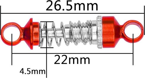 4Pack Vgoohobby 1/28 Shock Absorber Damper Suspension Shocks Upgrade Parts Compatible with WLtoys 1/28 284131 K979 K989 K999 RC Car (Blue) in Kuwait