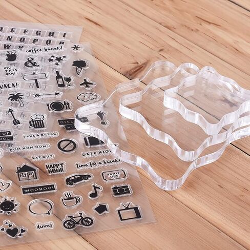 2 Pcs Planner Clear Transparent Rubber Silicone Stamps Monthly with Weeks and Dates Clear Stamps for Card Making and DIY Scrapbooking Transparent Stamps Silicone Stamps in Saudi Arabia