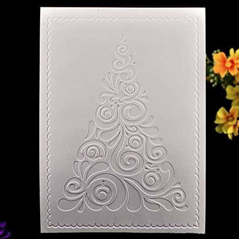 Kwan Crafts 4 pcs Different Style Christmas Deer Tree Giftbox Plastic Embossing Folders for Card Making Scrapbooking and Other Paper Crafts in Saudi Arabia