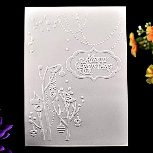 Kwan Crafts 4 pcs Different Style Christmas Deer Tree Giftbox Plastic Embossing Folders for Card Making Scrapbooking and Other Paper Crafts in Saudi Arabia