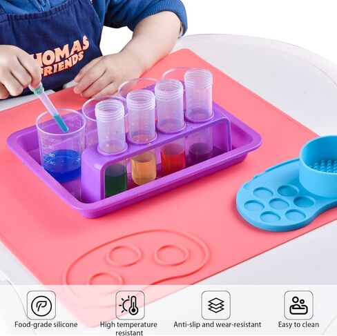 حصيرة طلاء سميكة من السيليكون مع لوحة قابلة للفصل. مناسب للاستخدام باليد اليسرى واليمنى للطلاء وصناعة الراتنج والطين وعجين اللعب والخرز وغيرها من المشروعات التي تصنعها بنفسك. (لون القرنفل) in Kuwait