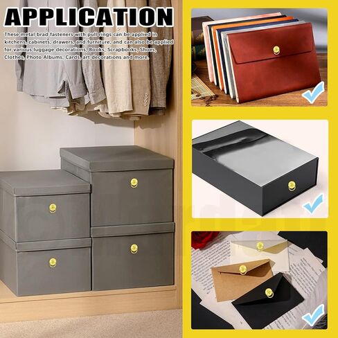 ماردارت 150 قطعة من مشابك براد معدنية مع حلقات سحب مجموعة متنوعة من 5 الوان، مشابك ورق صغيرة عتيقة ومقبض درج لصندوق المجوهرات ودفتر القصاصات والدرج والخزانة والحرف اليدوية in Kuwait