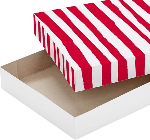 Hallmark Christmas Shirt Boxes for Presents (10 Clothes Boxes with Lids: 3 Small 11", 5 Medium 14", 2 Large 16") Red and White Stripes, Green Tree with Rainbows, Joy, Very Merry in Saudi Arabia