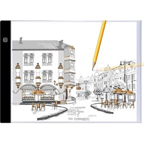 لوحة إضاءة LED محمولة رفيعة للغاية مقاس A4 لتتبع لوحة إضاءة LED فنية تعمل بمنفذ USB مع ورق تتبع للرسم الماسي 5D DIY والفنانين والرسم والرسم والرسوم المتحركة مع ورق التتبع in Kuwait