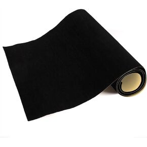 Mesheshe 2PCS Self Adhesive Felt Sheets, DIY Felt Adhesive Sheet for Art & Crafts, Peel and Stick Felt for Drawer/Jewelry Box Felt Liner, Solid Color Felt Wallpaper (14.6" x 39.4", Black)