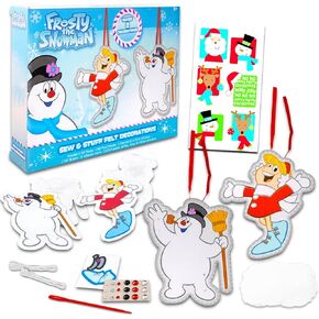 مجموعة الزينة DIY Frosty The Snowman من Screen Legends - حزمة مع مجموعة أدوات الزينة Frosty DIY مع اللباد والخيط والمزيد من الملصقات الإضافية | زينة عيد الميلاد DIY in Kuwait