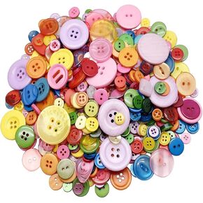 ازرار دائرية بـ 4 فتحات للحرف اليدوية التي تصنعها بنفسك، من 0.2 انش الى 0.6 انش، مقاسات متنوعة 660 قطعة in Kuwait