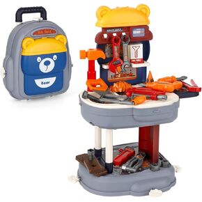 مجموعة أدوات الأطفال 3 في 1، 35 قطعة من أدوات الأطفال الصغار، أدوات اللعب للأطفال التظاهر، ألعاب أدوات البناء للأولاد والبنات من سن 3 4 5 6 7 in Kuwait