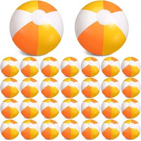 Honoson 30 Pieces 20 Inch Inflatable Beach Balls Large Blow up Pool Game Toys for Summer Swimming Party Supplies