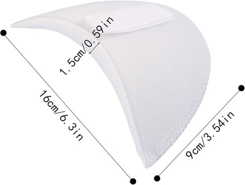 زوجان من وسادات الكتف الإسفنجية الإسفنجية المغطاة بالملابس، وسادات معززة للكتف، واقيات الكتف، وسائد حامل لحزام الصدرية لسترة بليزر (أسود + أبيض) in Kuwait