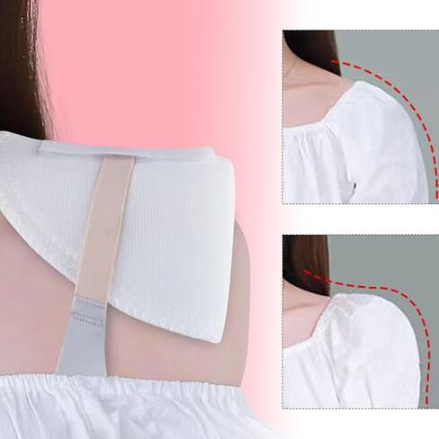 زوجان من وسادات الكتف الإسفنجية الإسفنجية المغطاة بالملابس، وسادات معززة للكتف، واقيات الكتف، وسائد حامل لحزام الصدرية لسترة بليزر (أسود + أبيض) in Kuwait