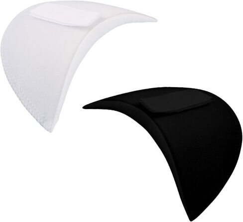 زوجان من وسادات الكتف الإسفنجية الإسفنجية المغطاة بالملابس، وسادات معززة للكتف، واقيات الكتف، وسائد حامل لحزام الصدرية لسترة بليزر (أسود + أبيض) in Kuwait