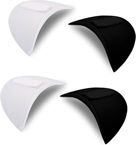 زوجان من وسادات الكتف الإسفنجية الإسفنجية المغطاة بالملابس، وسادات معززة للكتف، واقيات الكتف، وسائد حامل لحزام الصدرية لسترة بليزر (أسود + أبيض) in Kuwait